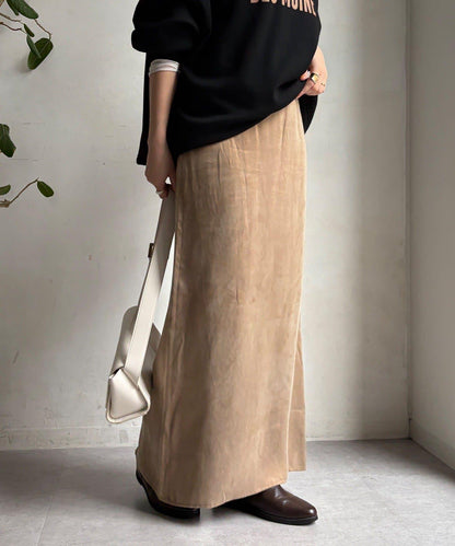 緞面直筒半身裙