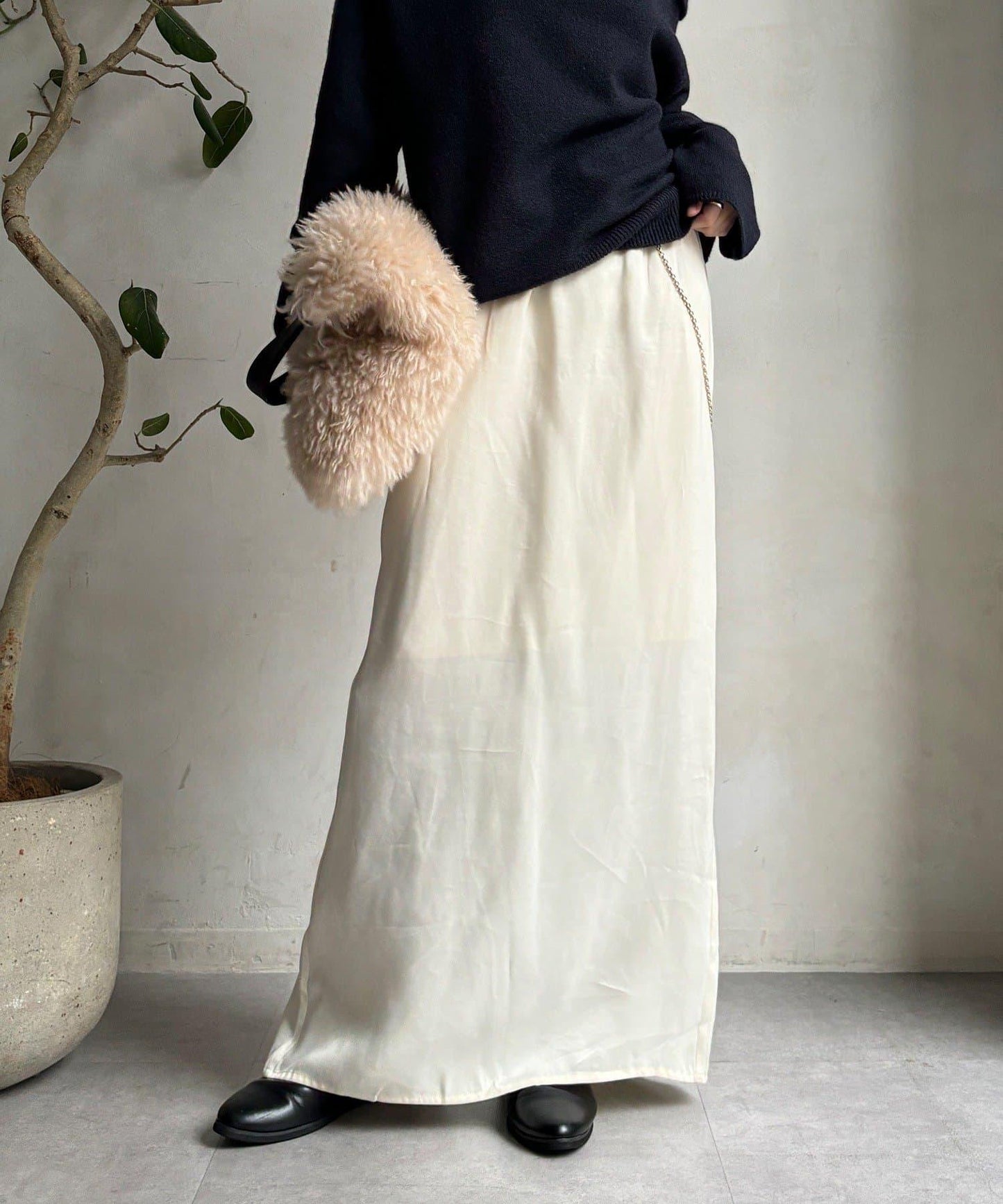 緞面直筒半身裙