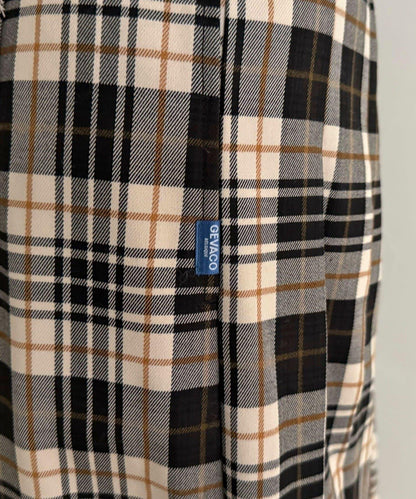 【GEVACO/ゲバコ】格紋側邊腰帶半身裙