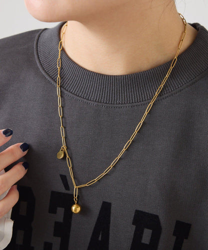 【PAPILLONNER/パピヨネ】不鏽鋼圓球項鍊