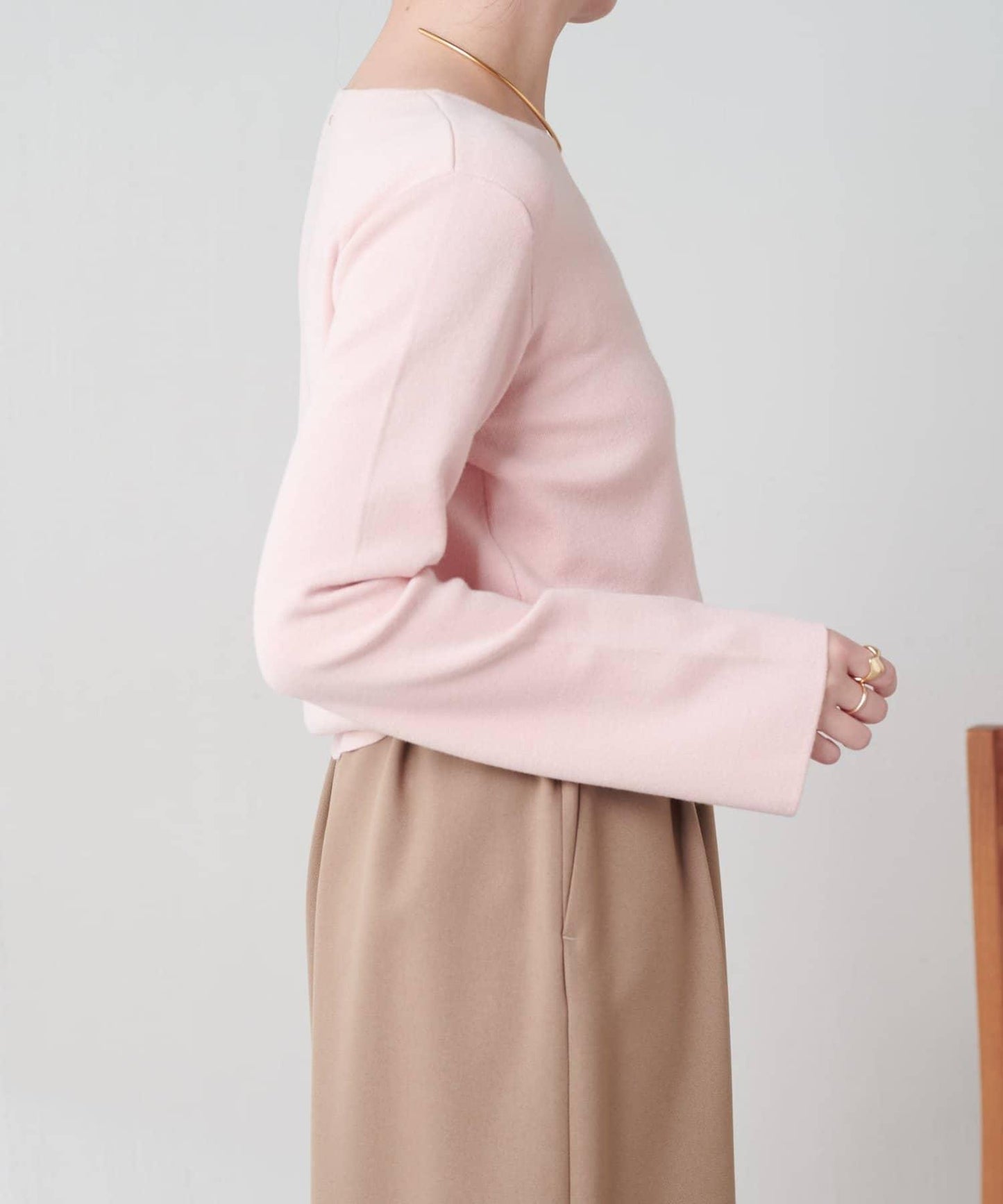 【順滑觸感】斜釦針織衫