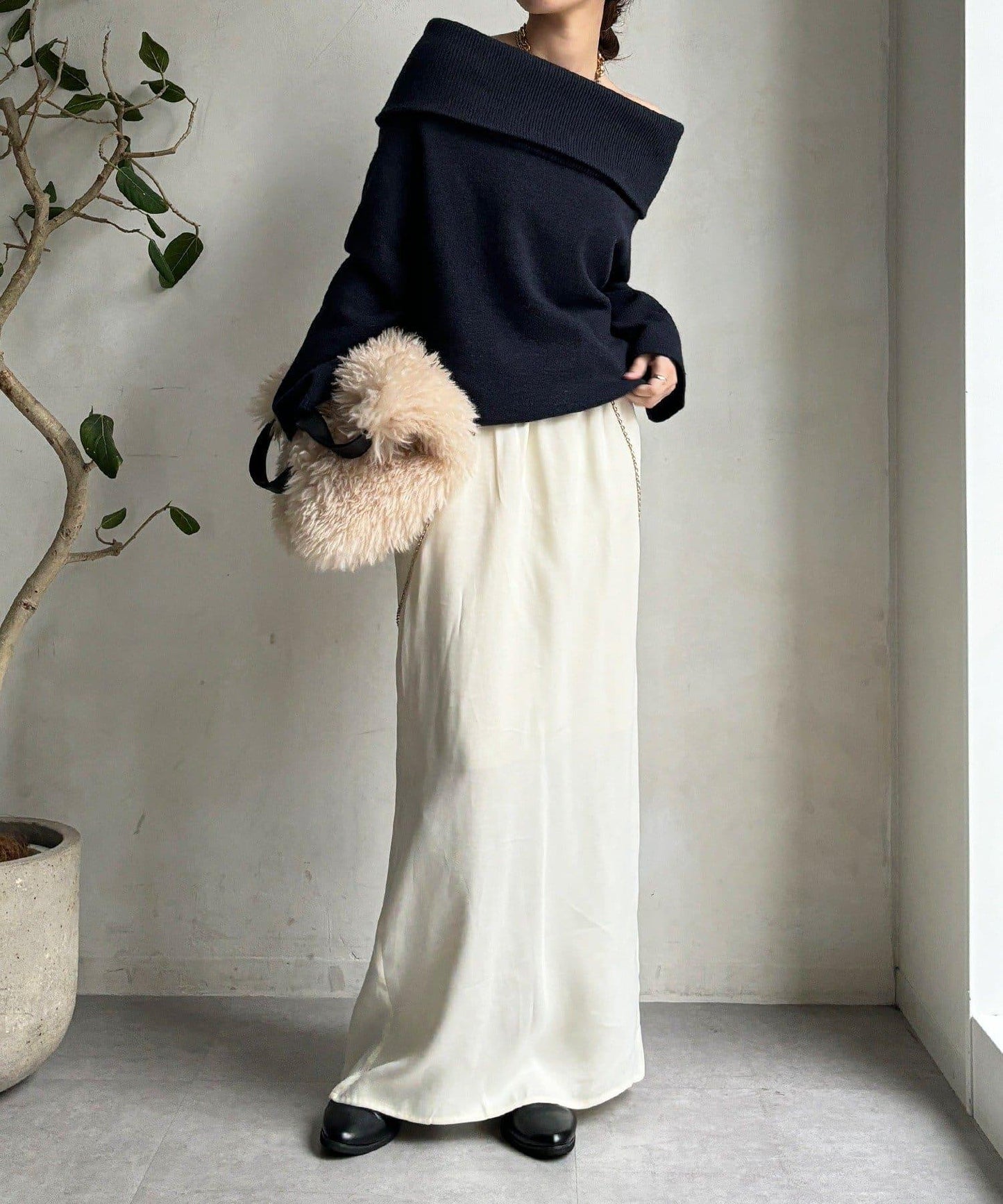 緞面直筒半身裙