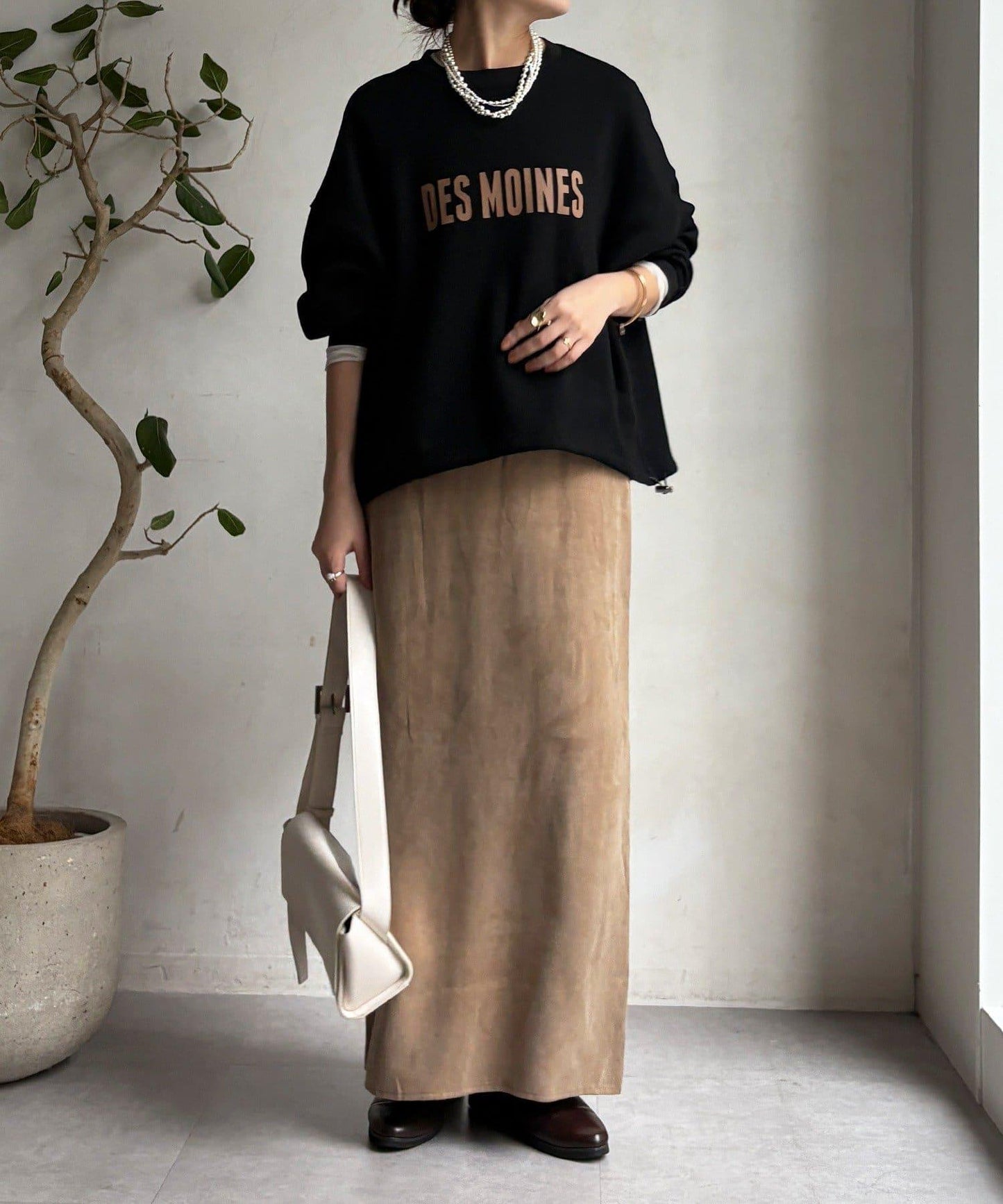 緞面直筒半身裙