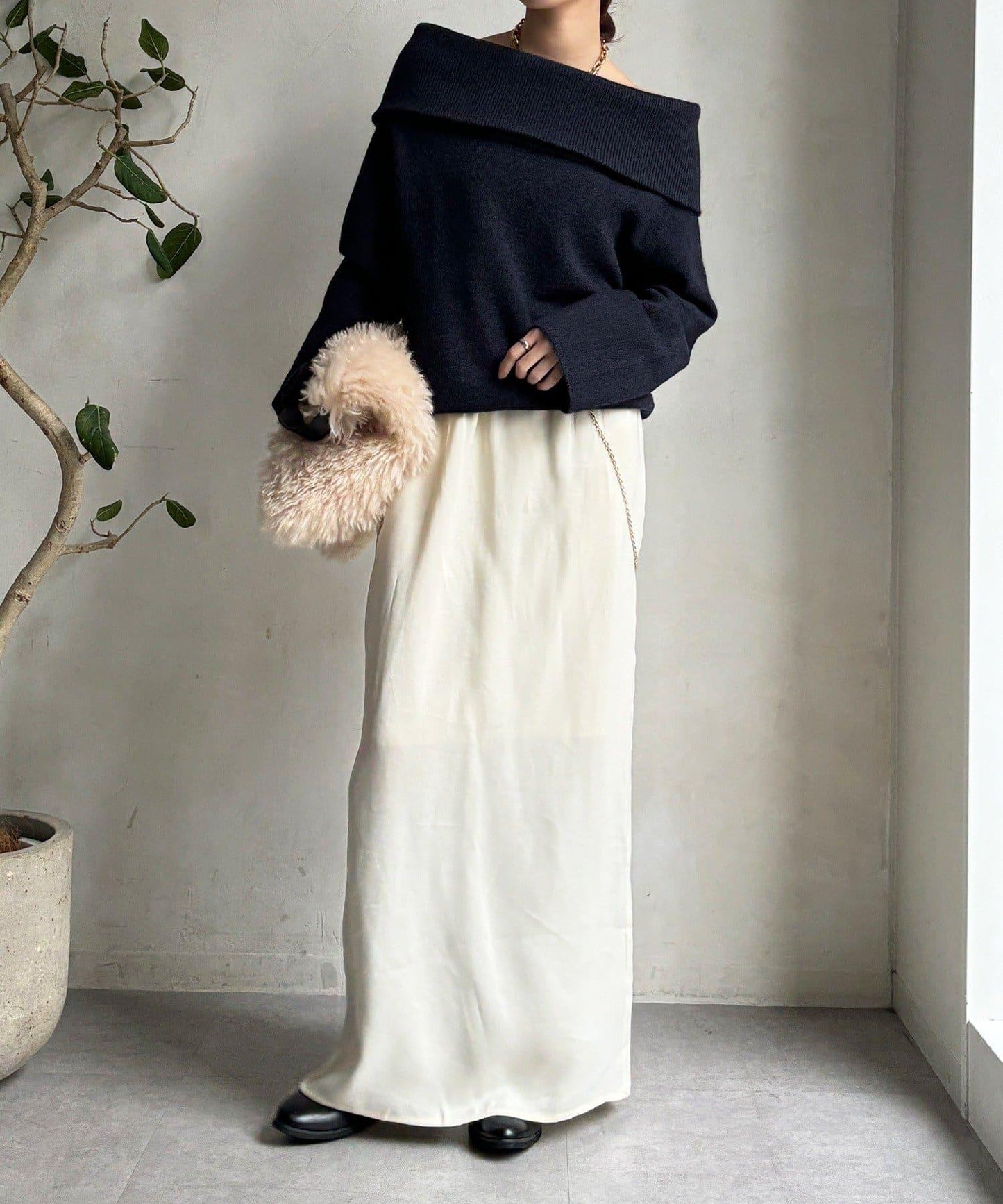 緞面直筒半身裙