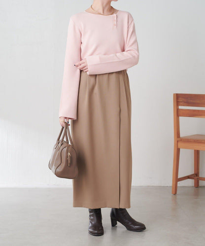 【順滑觸感】斜釦針織衫