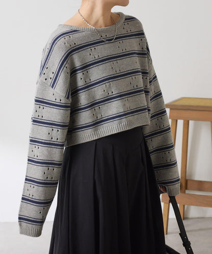 鏤空編織C型針織衫