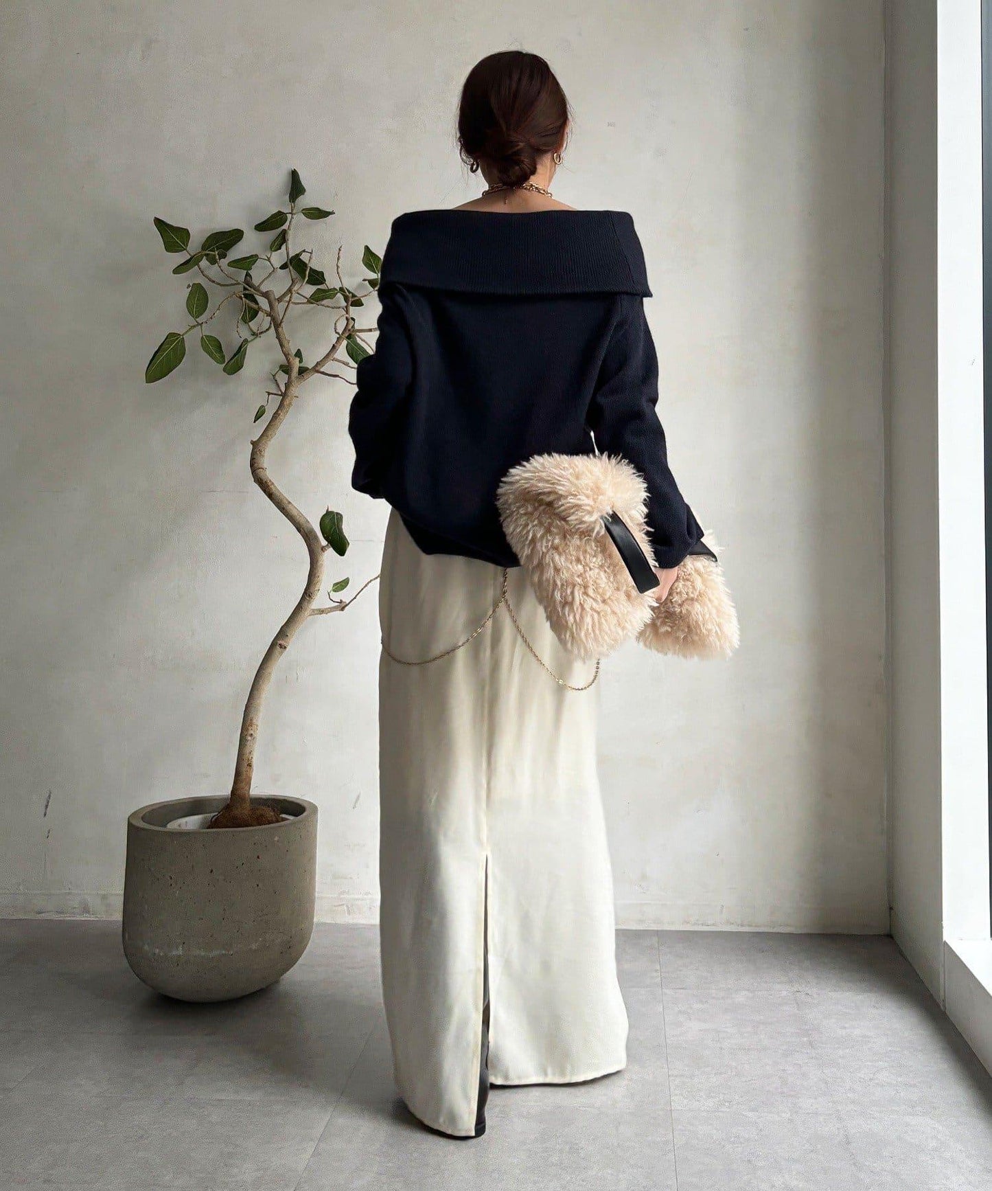 緞面直筒半身裙