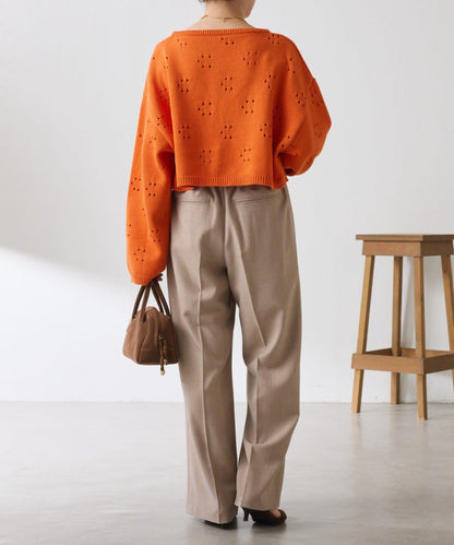 鏤空編織C型針織衫