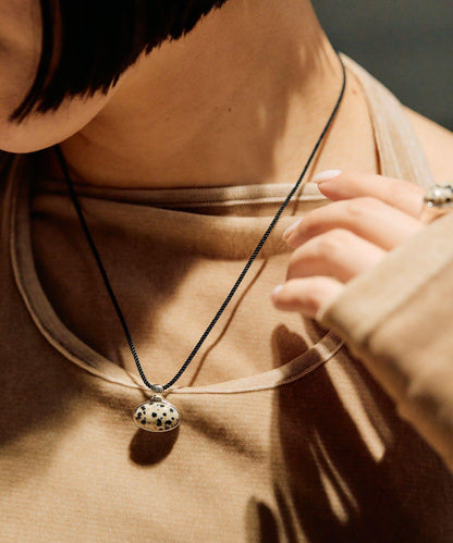 《インフルエンサーuchida企畫/スターリングシルバー》橢圓形寶石項鍊