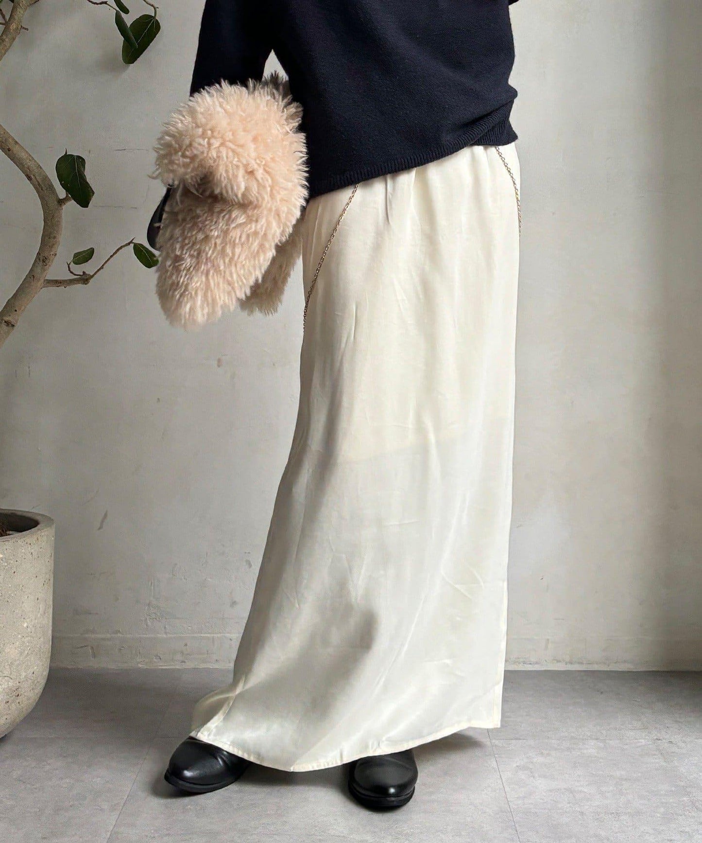 緞面直筒半身裙