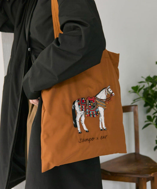 sampo×ear馬蹄形子母托特包《防潑水/B4尺寸適用》