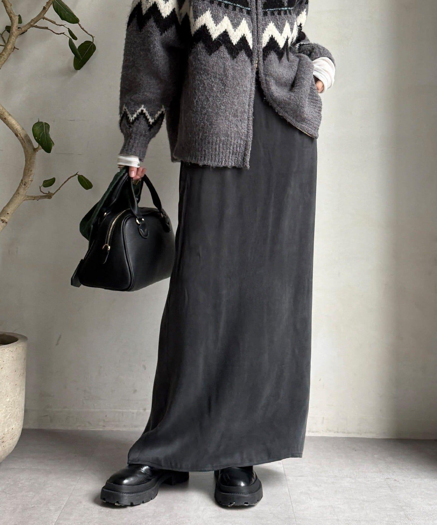 緞面直筒半身裙