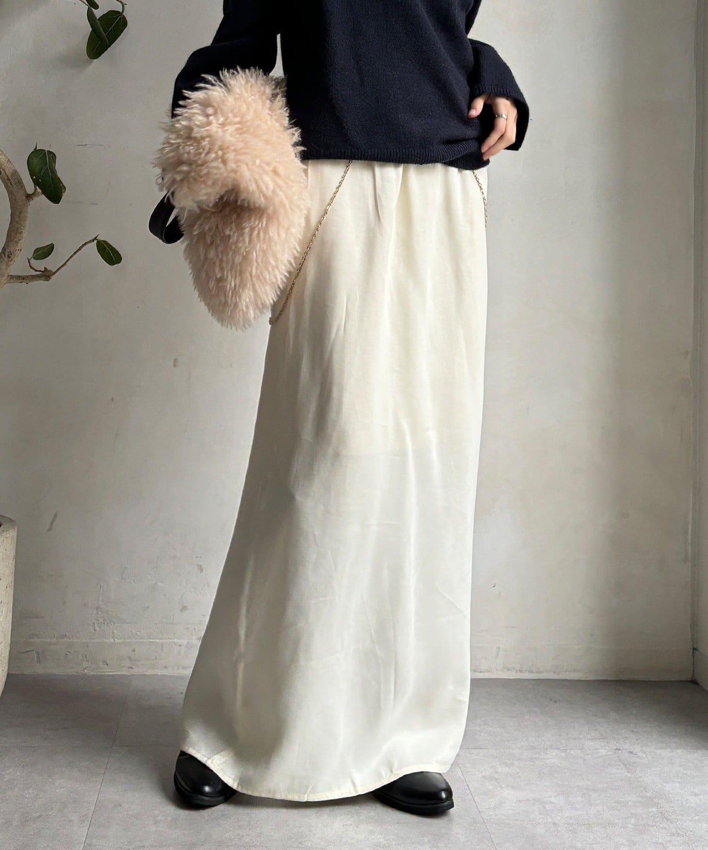 緞面直筒半身裙