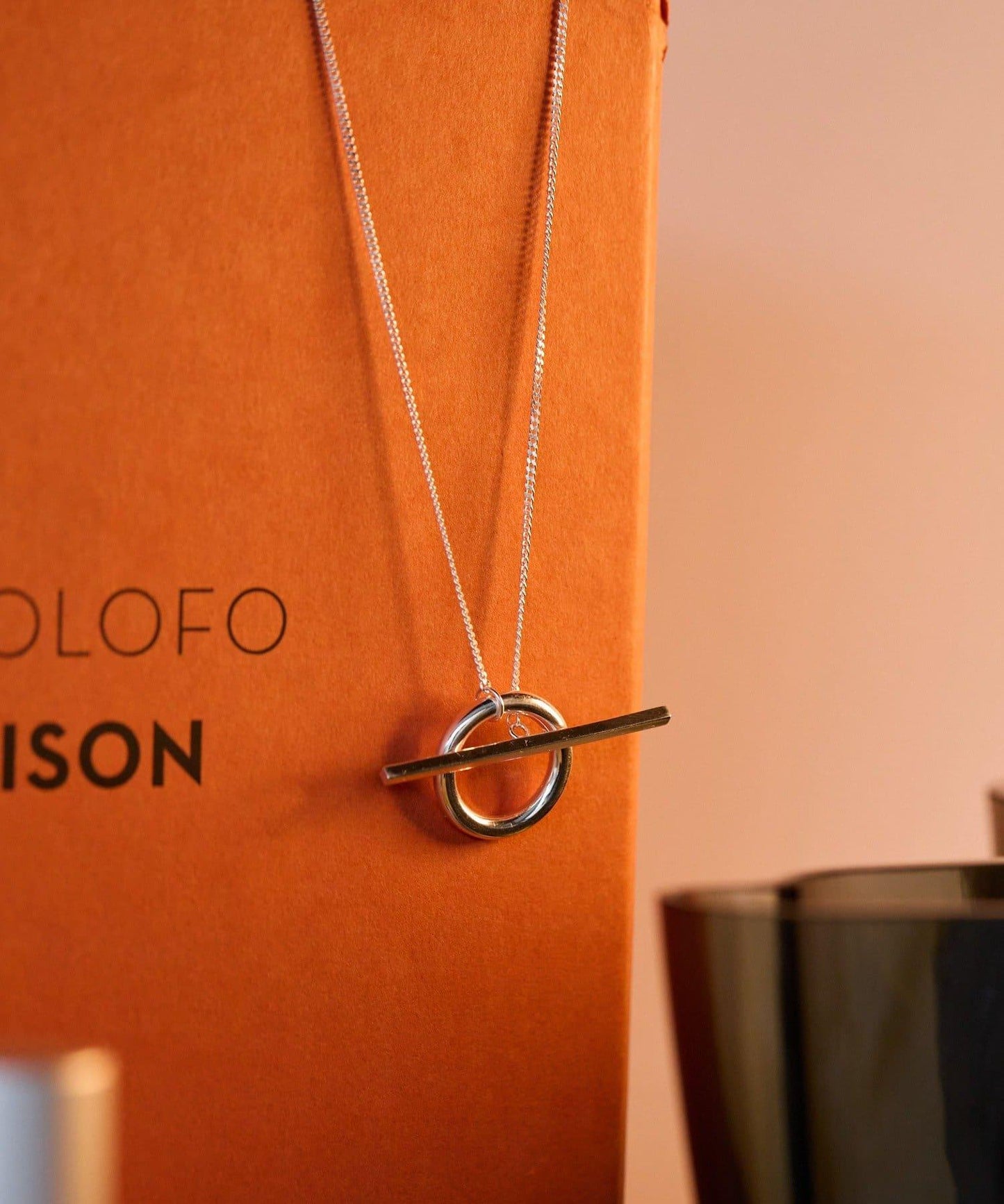 《インフルエンサーuchida企畫/スターリングシルバー》T字扣長款項鍊