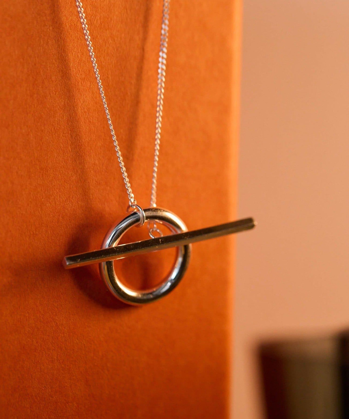 《インフルエンサーuchida企畫/スターリングシルバー》T字扣長款項鍊