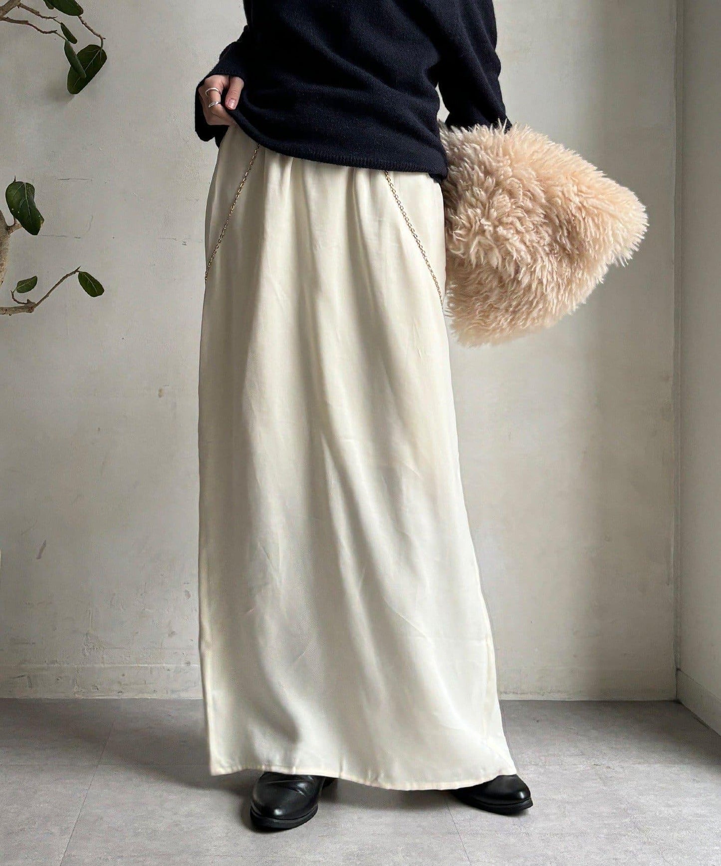 緞面直筒半身裙