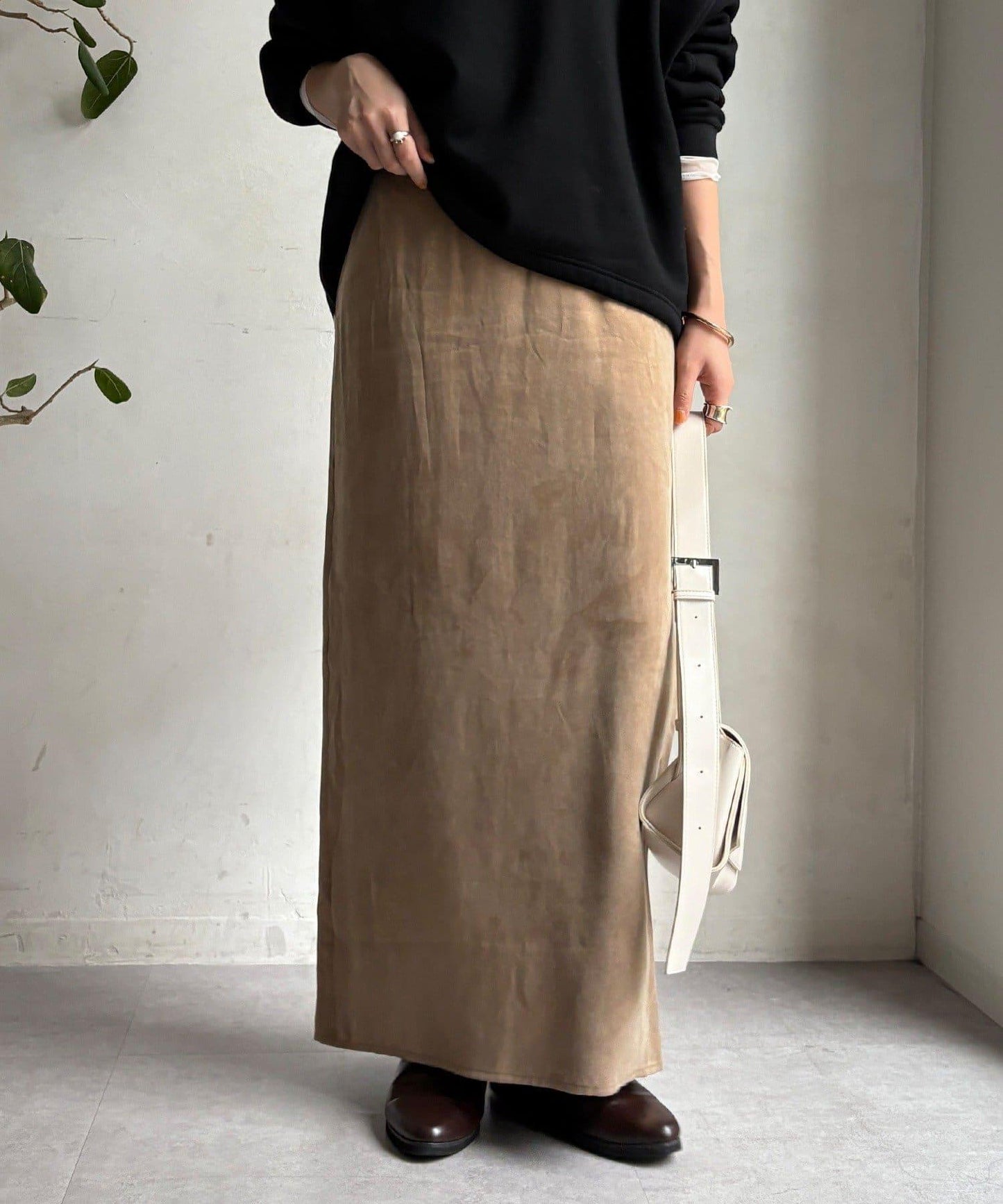 緞面直筒半身裙