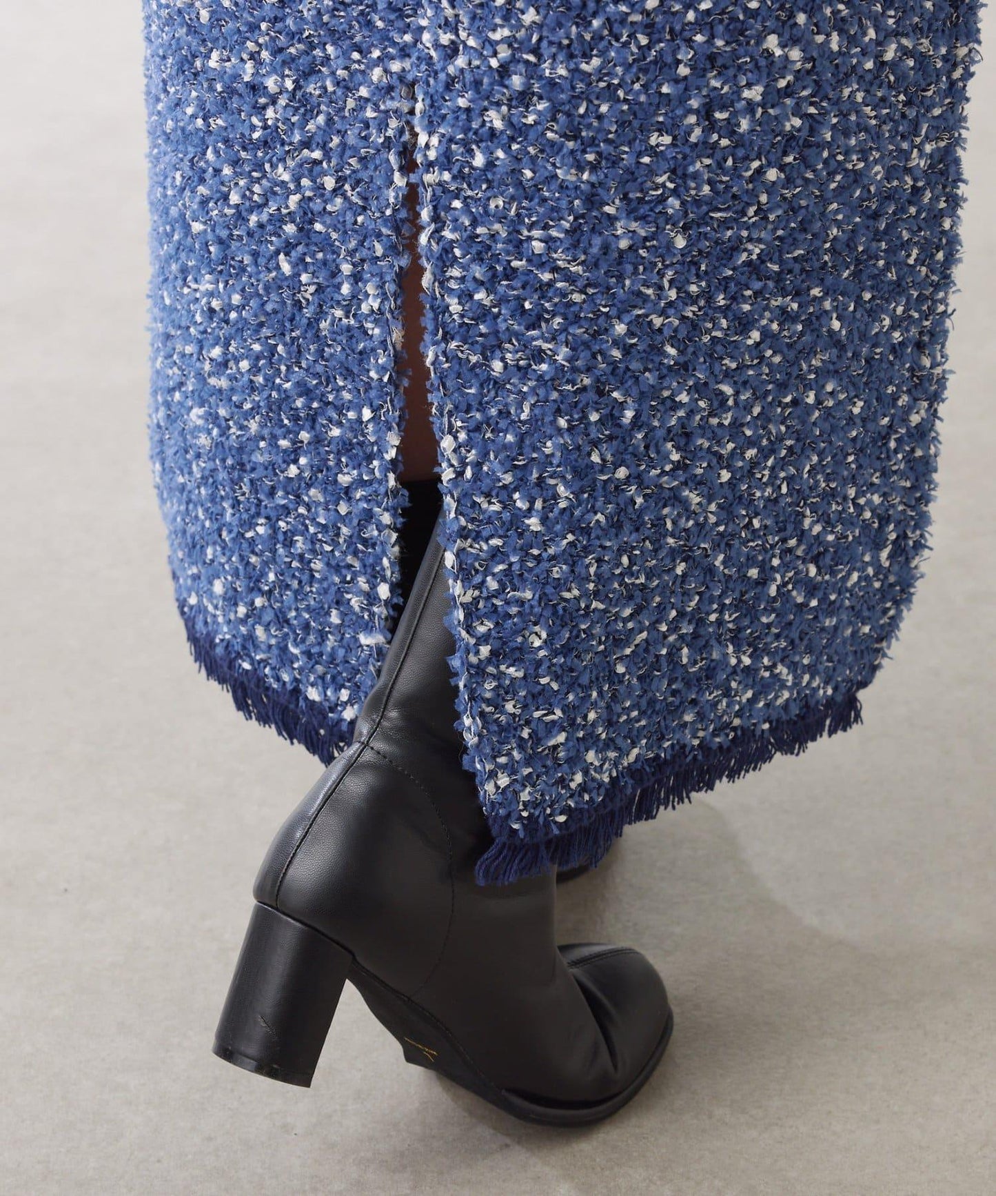 【全鬆緊腰】仿粗花呢針織半身裙/可成套搭配