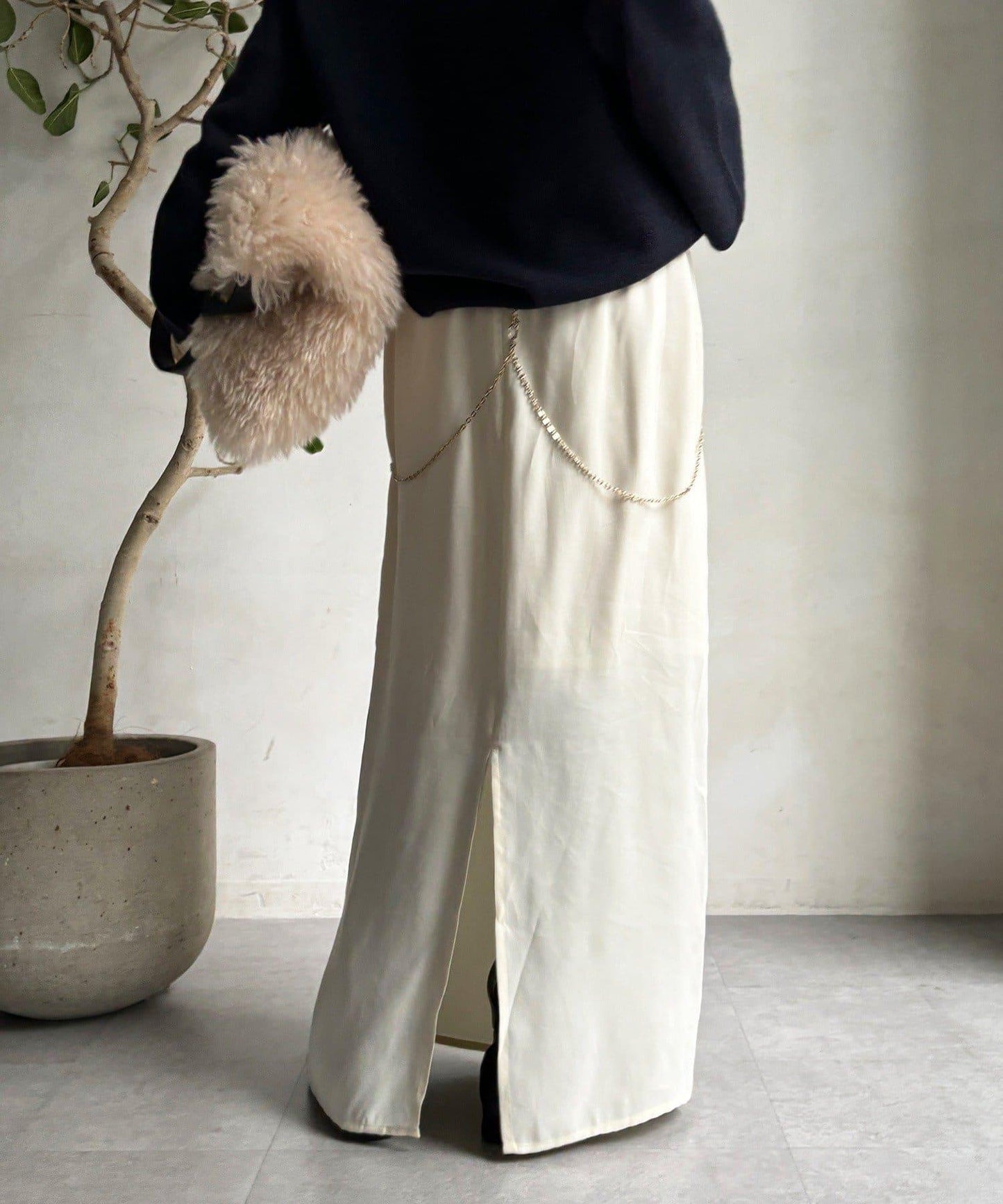 緞面直筒半身裙