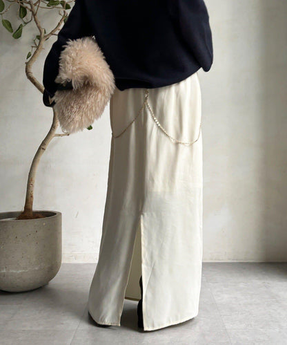 緞面直筒半身裙