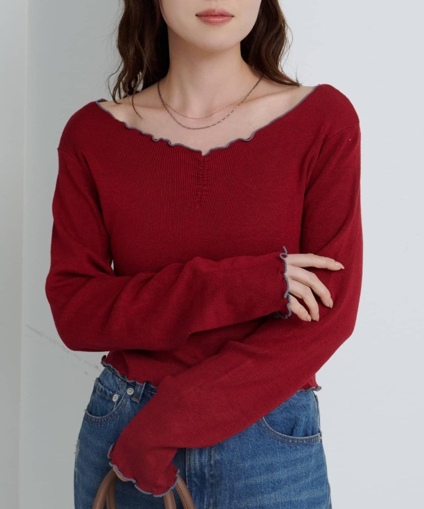 柔軟親膚針織套頭衫