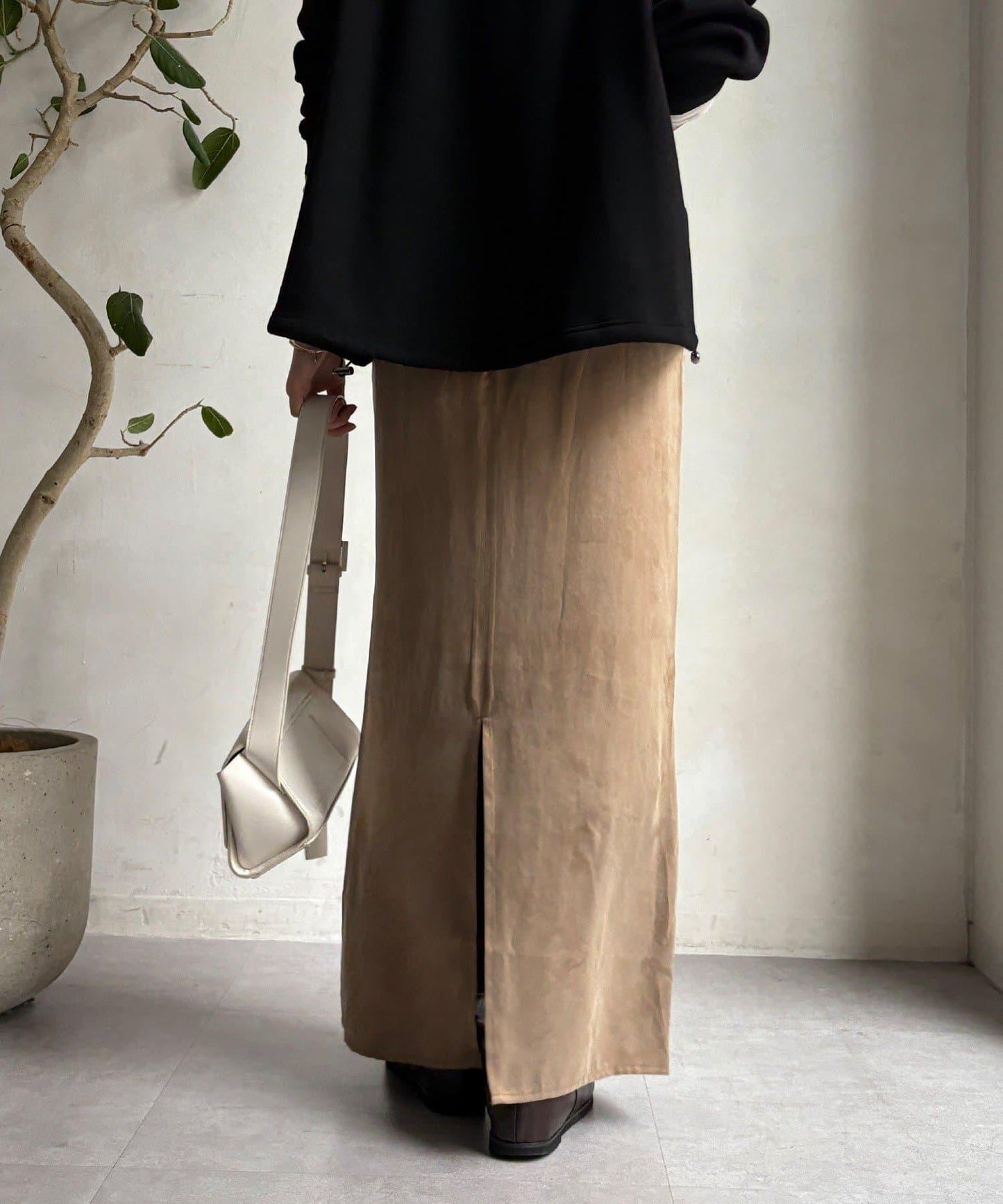 緞面直筒半身裙