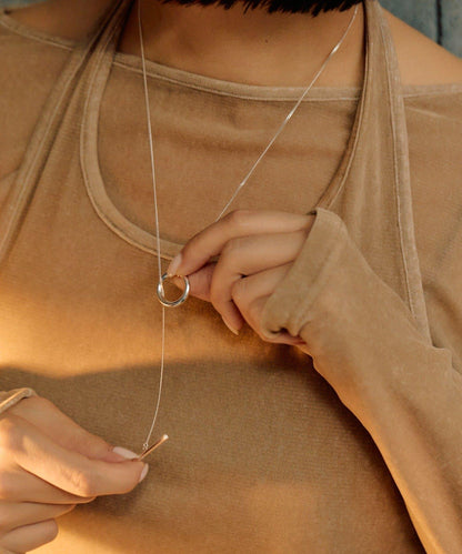 《インフルエンサーuchida企畫/スターリングシルバー》T字扣長款項鍊