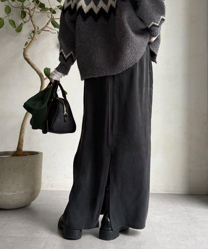 緞面直筒半身裙