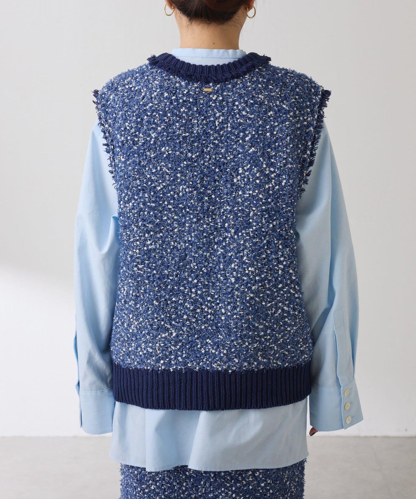 【加分單品】仿粗花呢針織馬甲