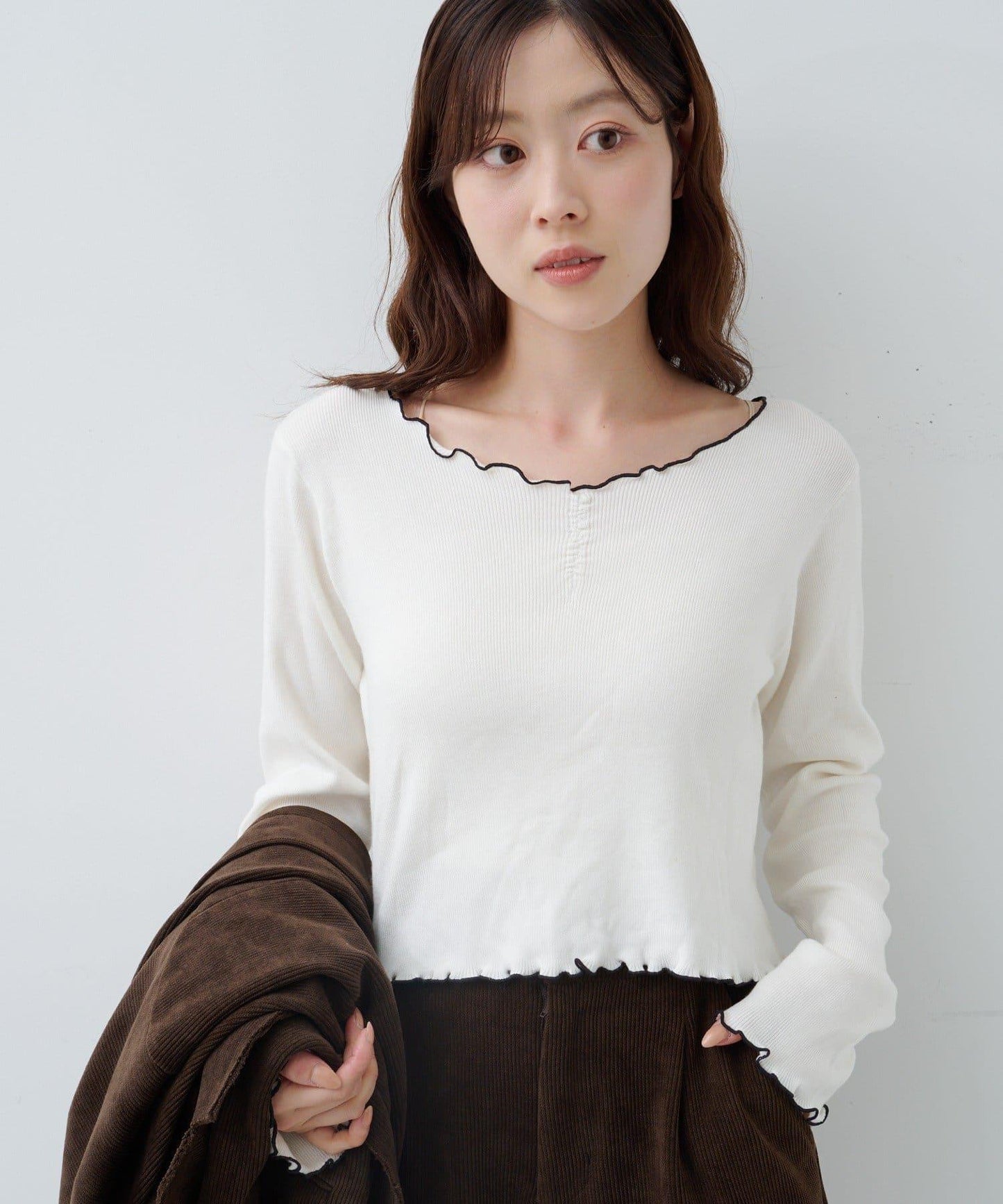 柔軟親膚針織套頭衫