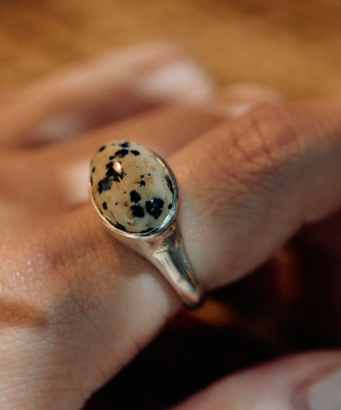 《インフルエンサーuchida企畫/スターリングシルバー》橢圓形寶石純銀戒指