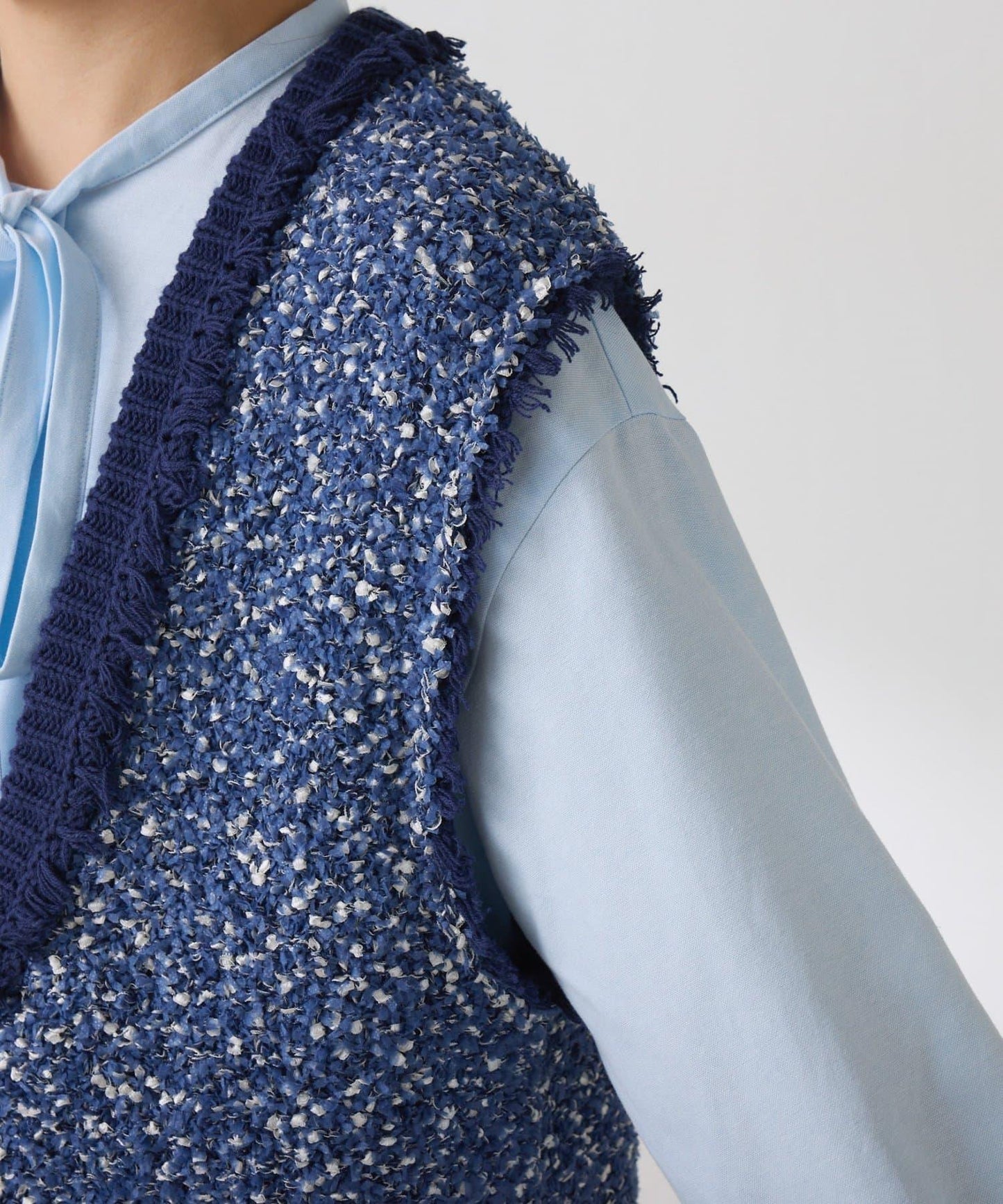 【加分單品】仿粗花呢針織馬甲