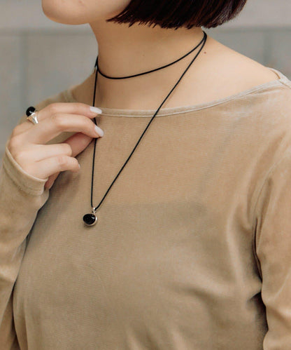 《インフルエンサーuchida企畫/スターリングシルバー》橢圓形寶石項鍊