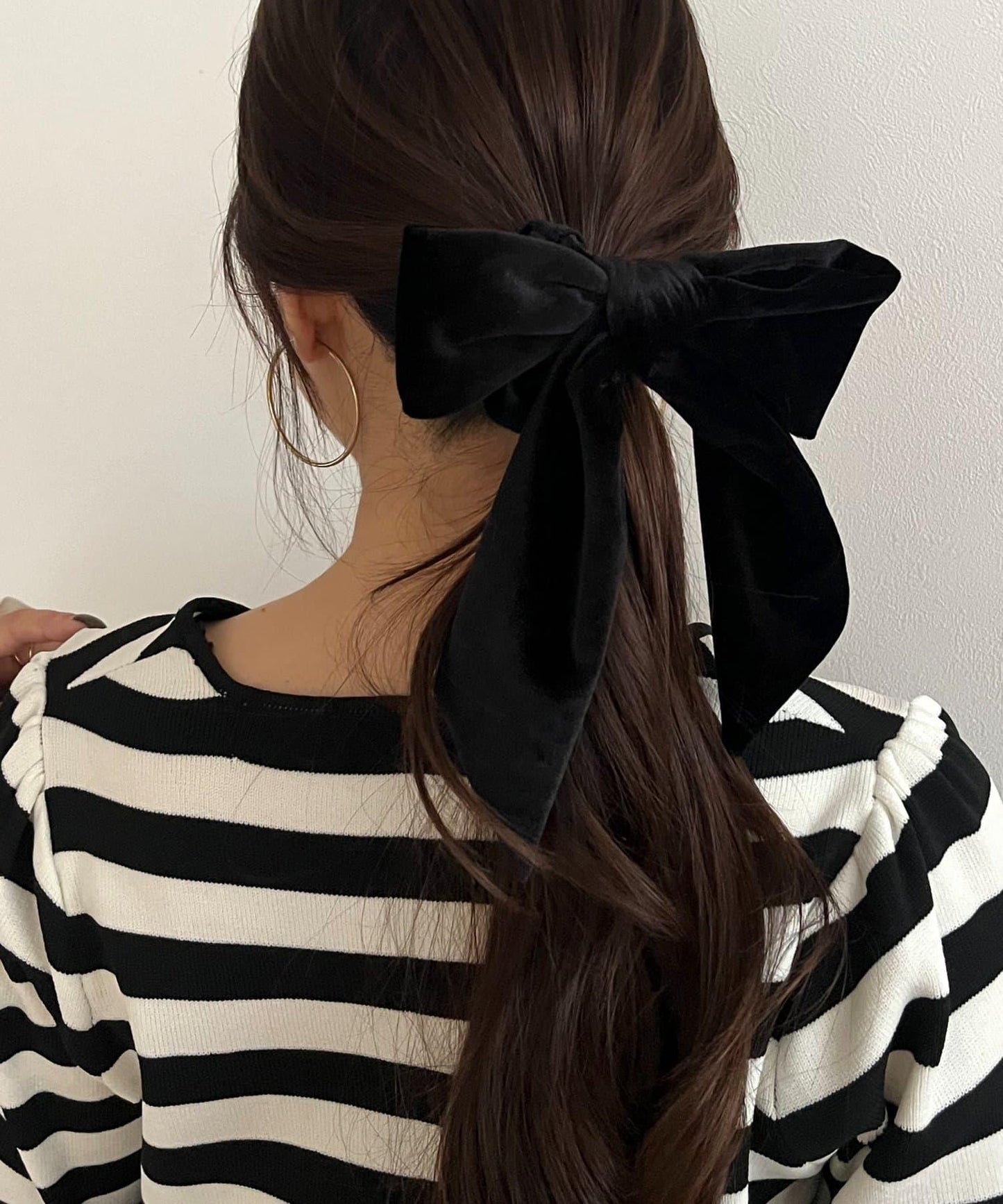 天鵝絨蝴蝶結髮繩