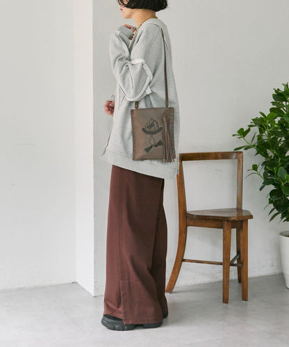 sampo×ear馬蹄形流蘇單肩包《本革/輕量150g》