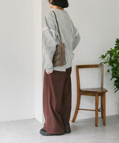 sampo×ear馬蹄形流蘇單肩包《本革/輕量150g》