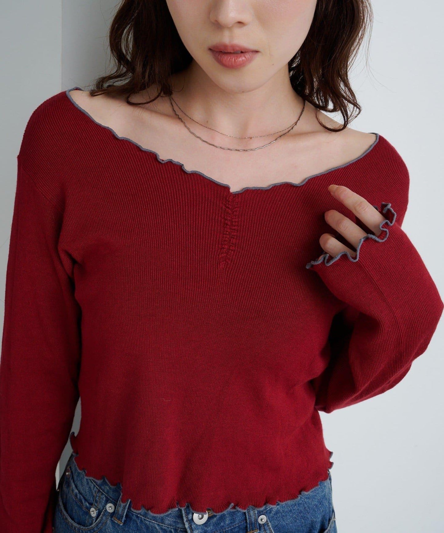 柔軟親膚針織套頭衫