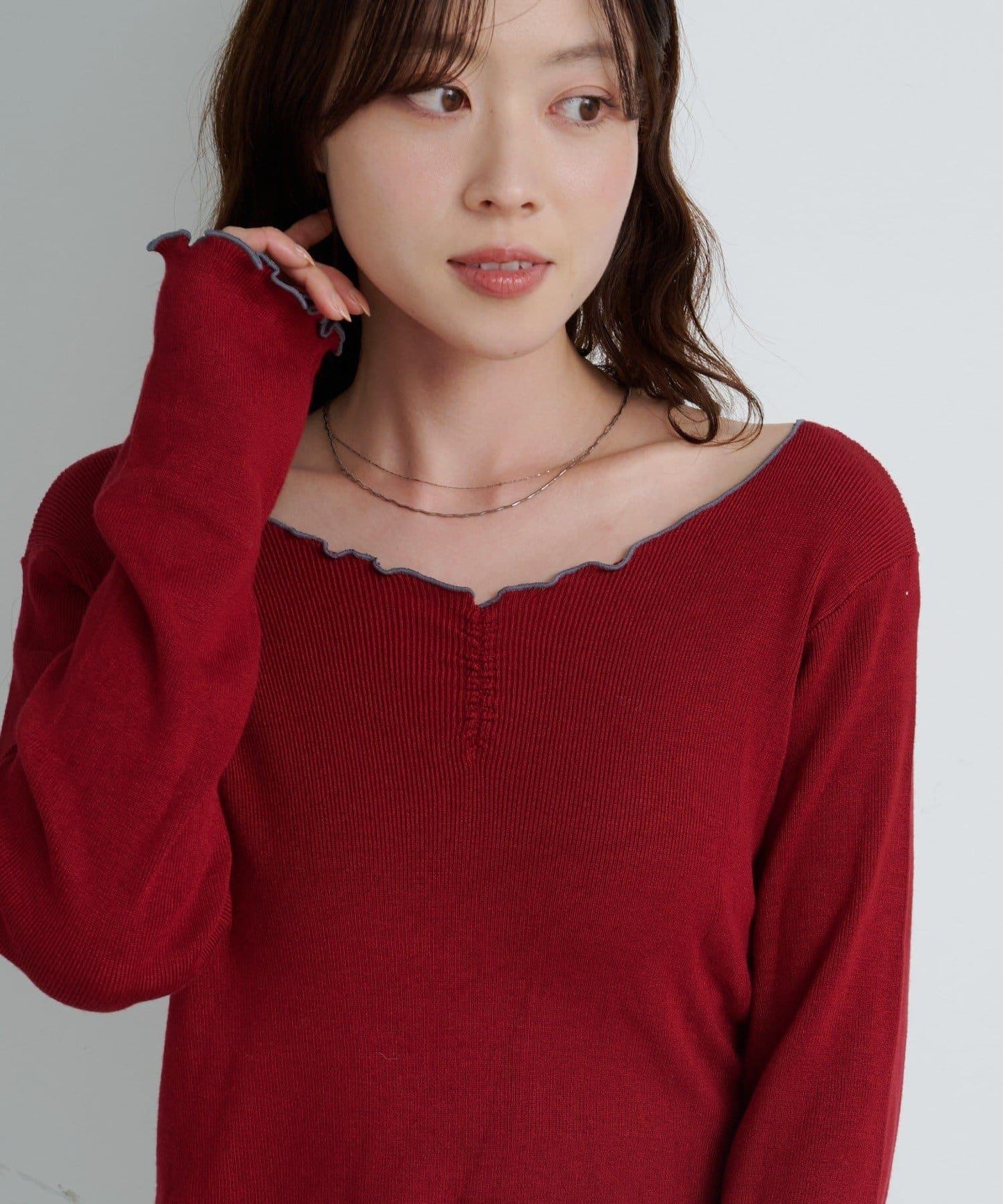 柔軟親膚針織套頭衫