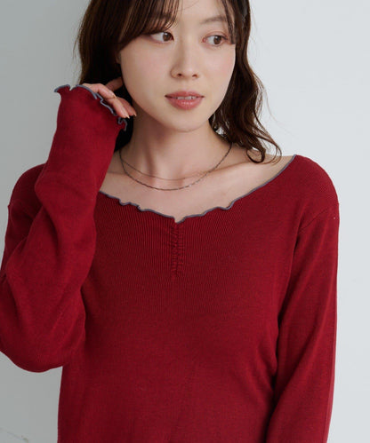 柔軟親膚針織套頭衫