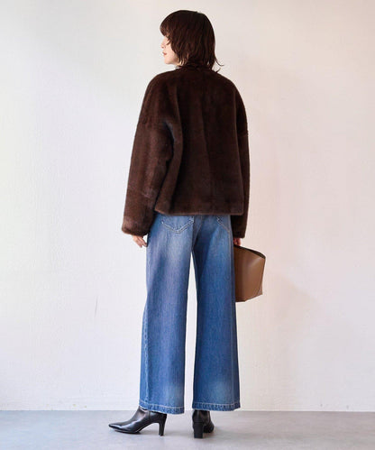 【時尚感十足】寬鬆喇叭牛仔褲