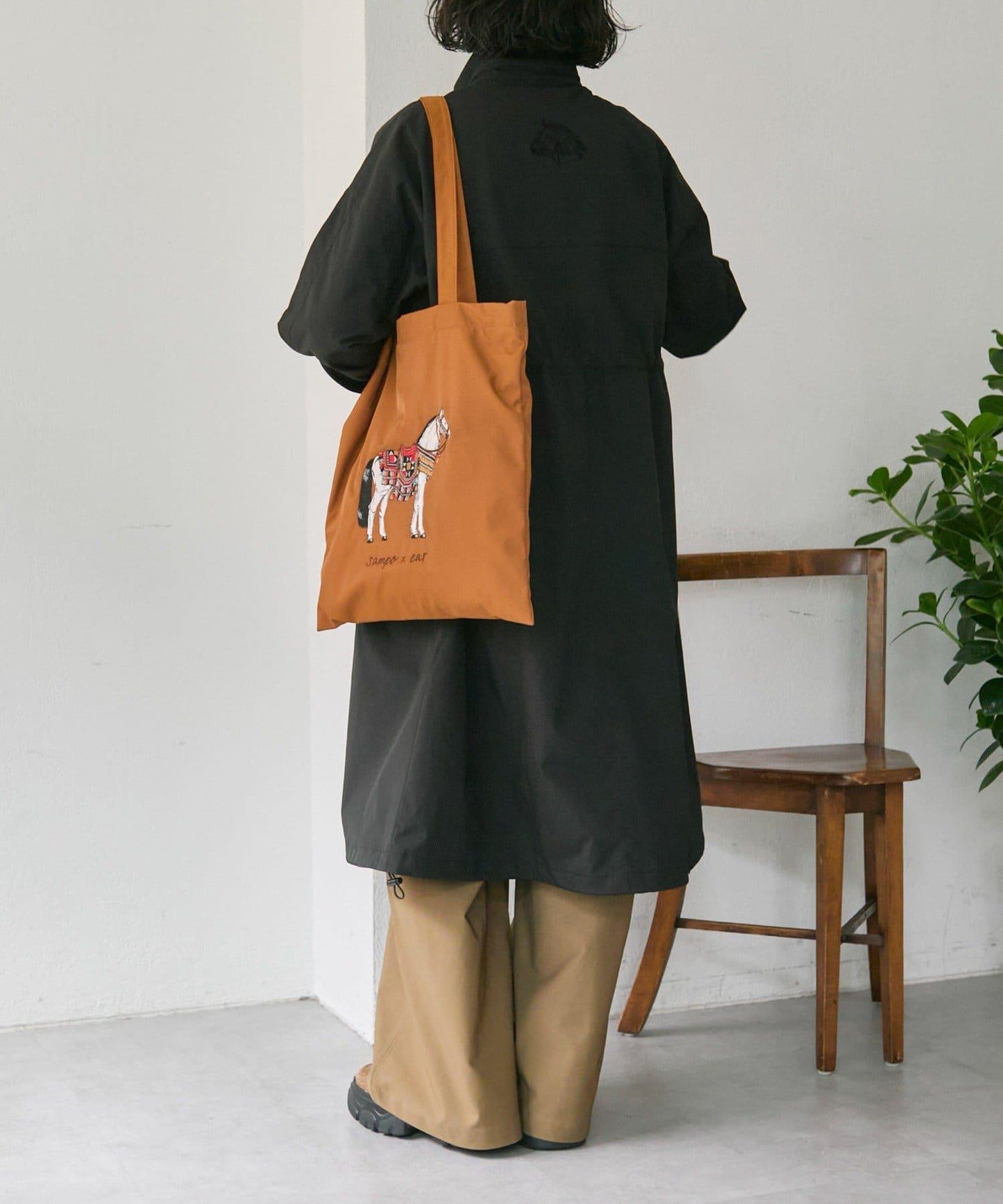 sampo×ear馬蹄形子母托特包《防潑水/B4尺寸適用》