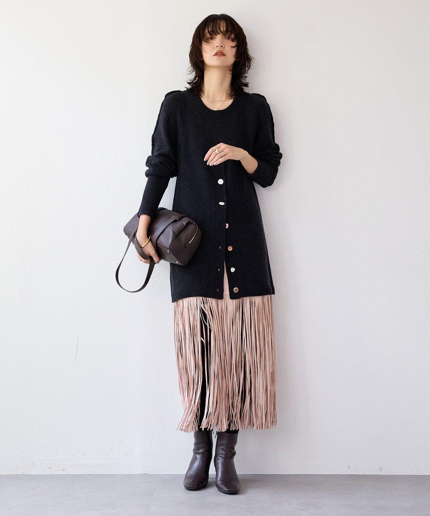 【à Nice (ア ・ニース)】開叉針織衫