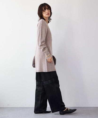 【à Nice (ア ・ニース)】褶飾蕾絲長褲