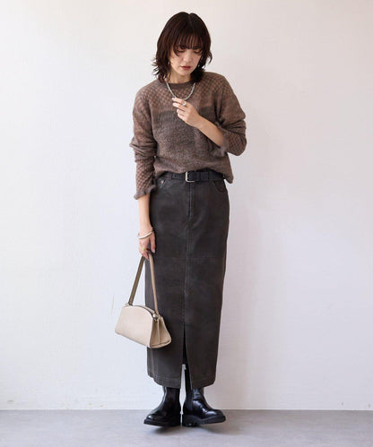 【à Nice (ア ・ニース)】馬海毛提花針織衫