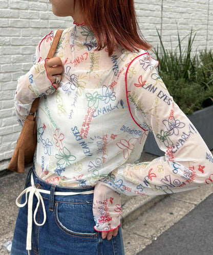 ★【HELLO.SANFRANCISCO/ハローサンフランシスコ】塗鴉圖案藝術上衣