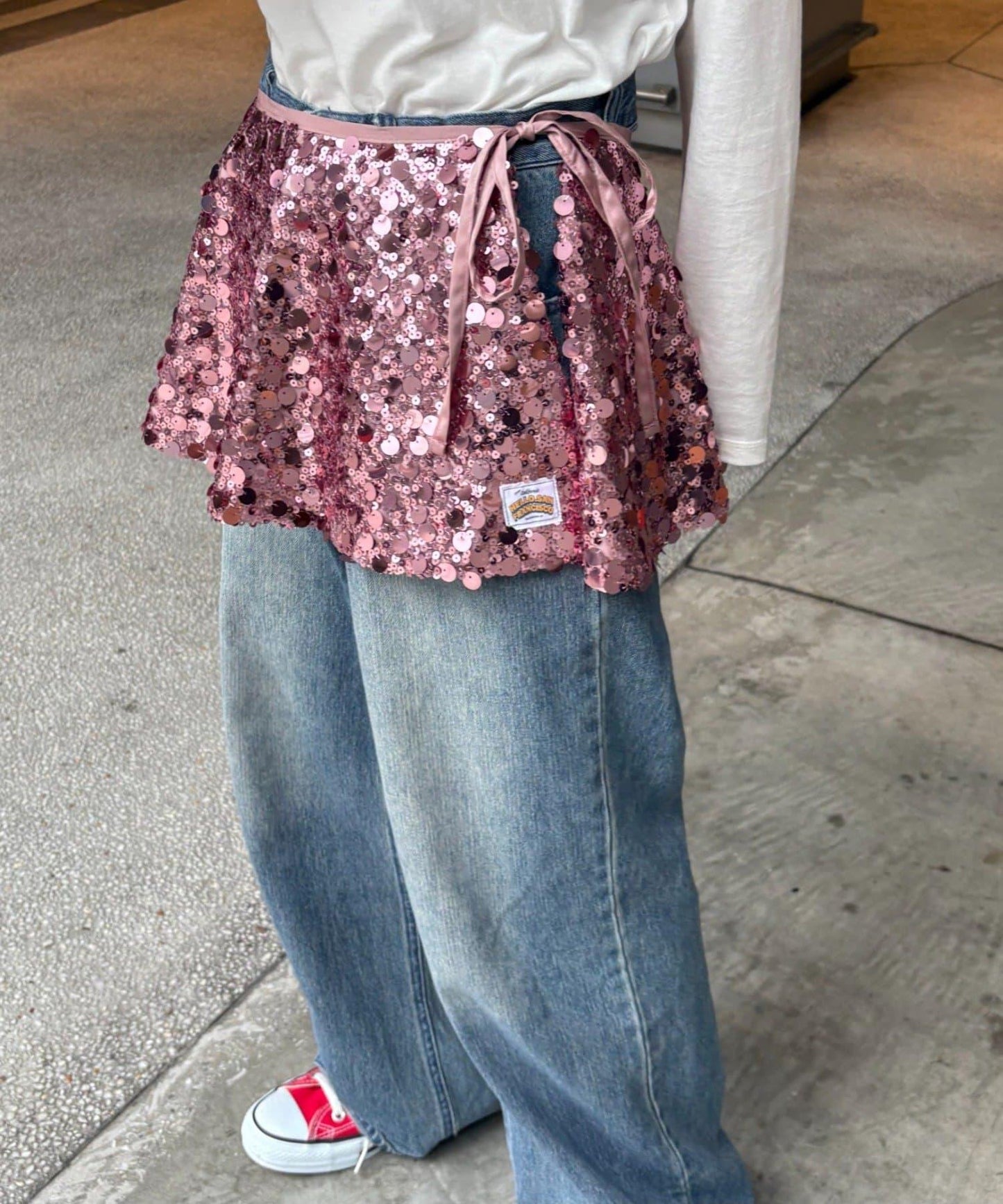 ★【HELLO.SANFRANCISCO/ハローサンフランシスコ】多功能亮片裹身半身裙