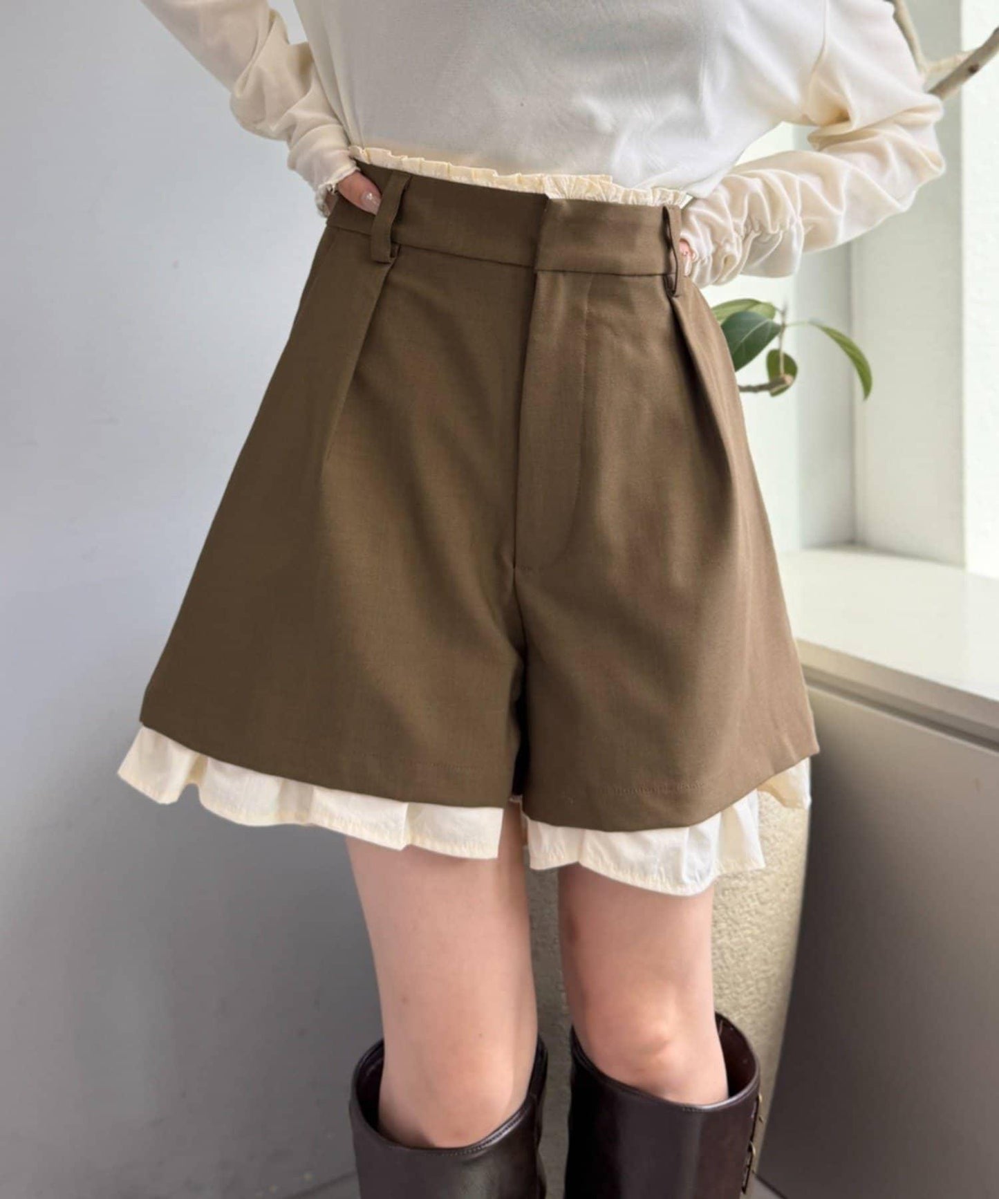 w closet 層次設計短褲