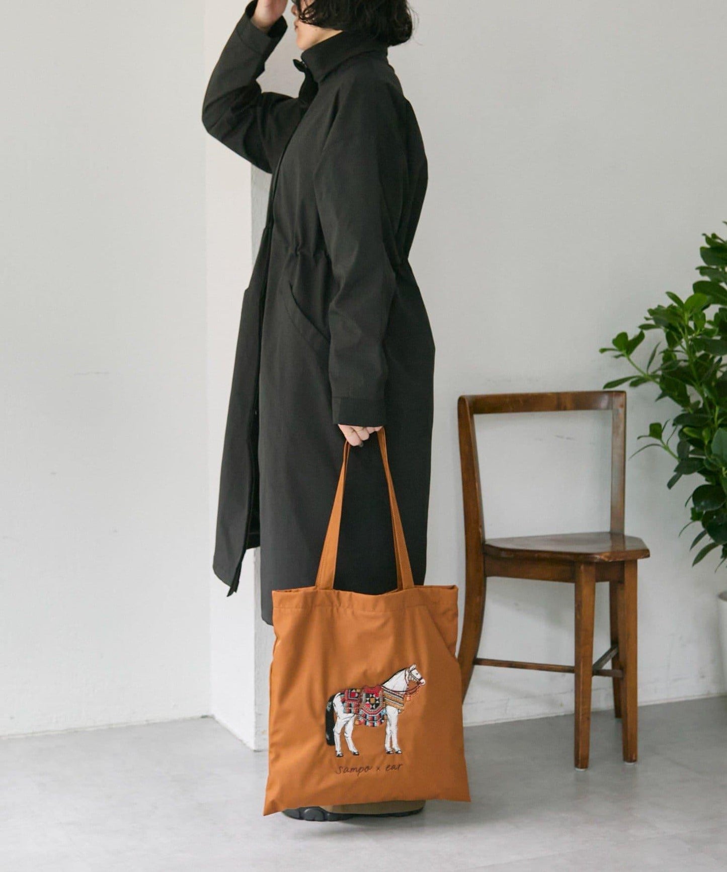 sampo×ear馬蹄形子母托特包《防潑水/B4尺寸適用》