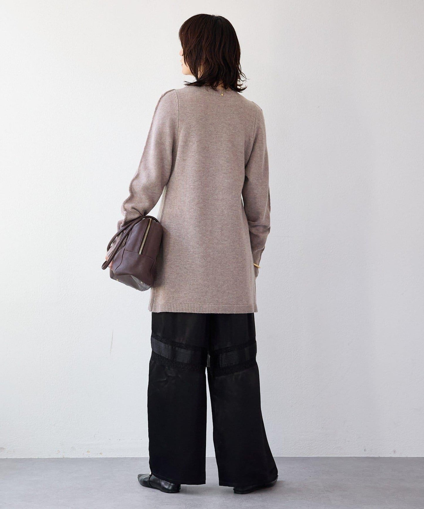 【à Nice (ア ・ニース)】褶飾蕾絲長褲