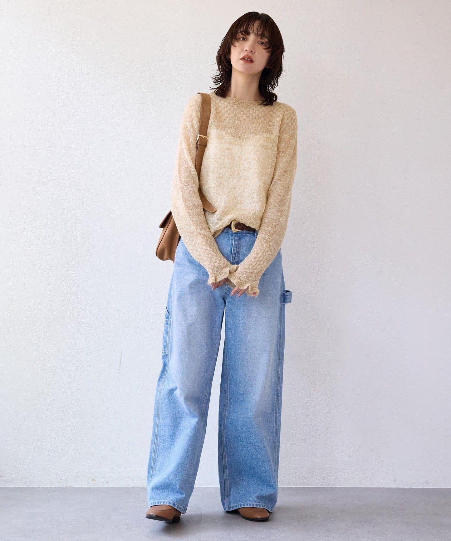 【à Nice (ア ・ニース)】馬海毛提花針織衫